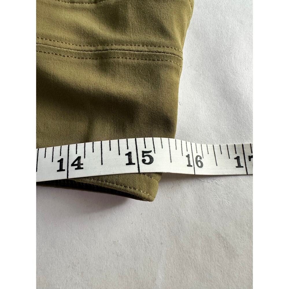 Athleta Cosmic Wide Leg Pant 10P Acacia Olive Green High Rise Travel Slacks EUC - Picture 8 of 11